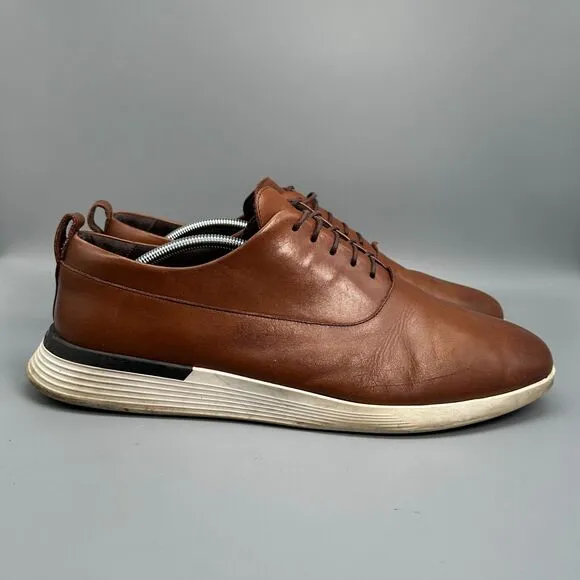 Wolf &amp; Shepherd Crossover Derby Hybrid Mens 14 Brown Dress Shoes Lace-Up Low Top