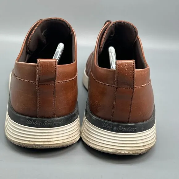 Wolf &amp; Shepherd Crossover Derby Hybrid Mens 14 Brown Dress Shoes Lace-Up Low Top
