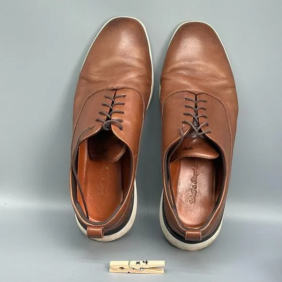 Wolf &amp; Shepherd Crossover Derby Hybrid Mens 14 Brown Dress Shoes Lace-Up Low Top