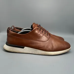 Wolf &amp; Shepherd Crossover Derby Hybrid Mens 14 Brown Dress Shoes Lace-Up Low Top