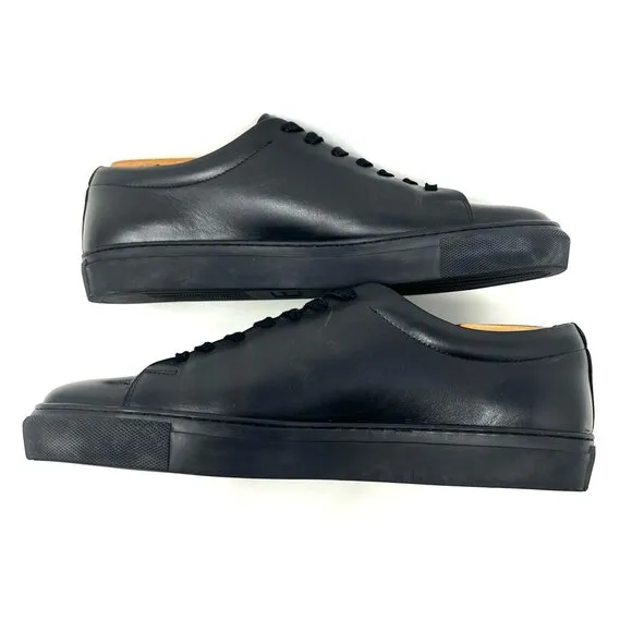 Wolf &amp; Shepherd Men’s Glider Fashion Sneaker Sz 10 Black Leather Portugal EUC