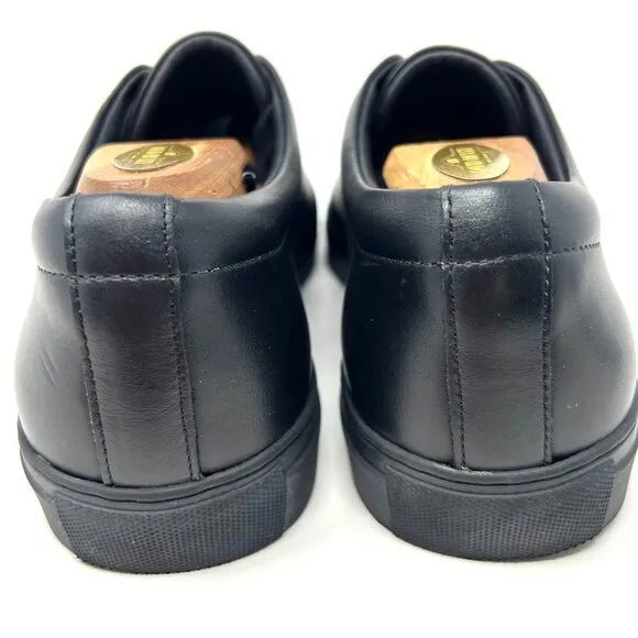 Wolf &amp; Shepherd Men’s Glider Fashion Sneaker Sz 10 Black Leather Portugal EUC