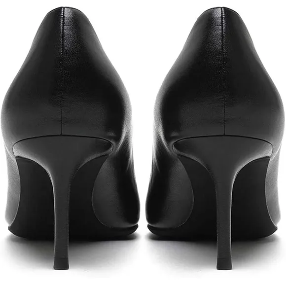 Women Fashion Pointed Toe Slip On Comfort Basic Kitten Heel Pumps Shoes …