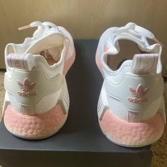 Women’s Adidas NMD R1 Color: White Vapour Pink Size 8.5