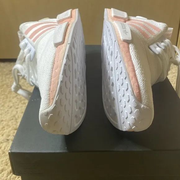 Women’s Adidas NMD R1 Color: White Vapour Pink Size 8.5