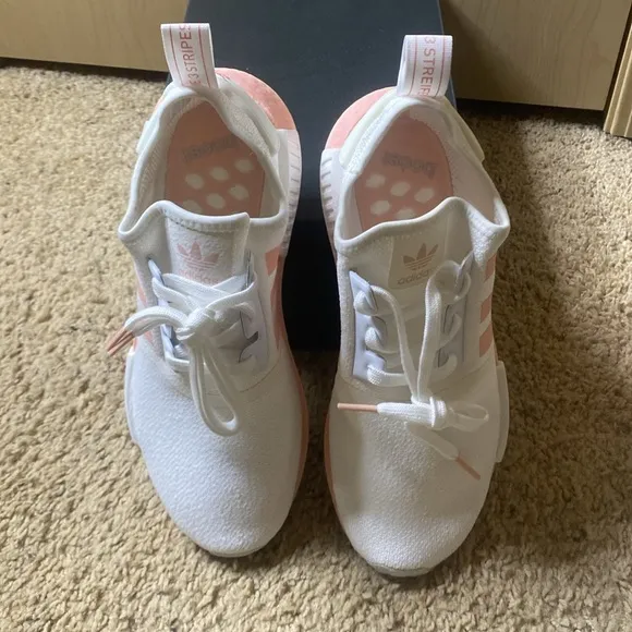 Women’s Adidas NMD R1 Color: White Vapour Pink Size 8.5