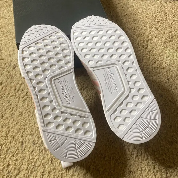 Women’s Adidas NMD R1 Color: White Vapour Pink Size 8.5
