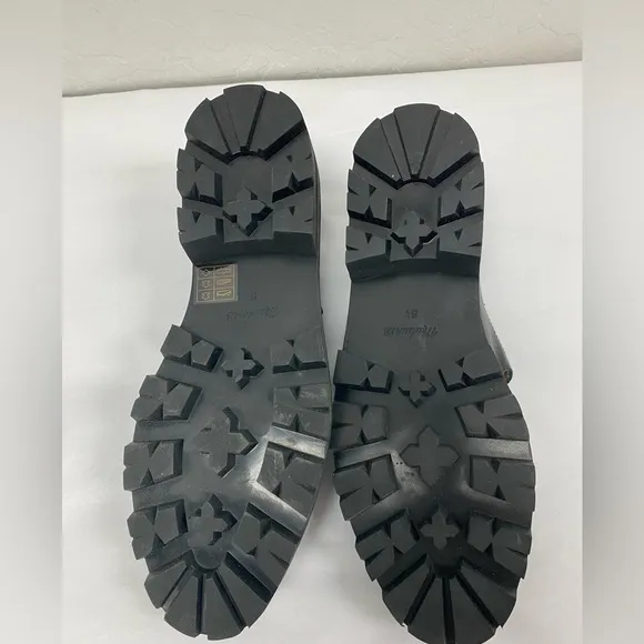 Women's Madewell Freya Chunky Lugsole Mary Jane Black Leather Shoes Size 8.5/9
