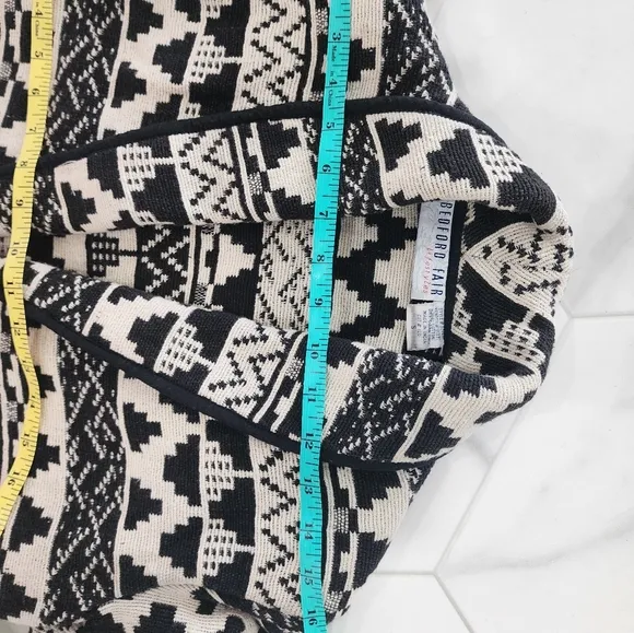WOMEN'S size Small,  cutest black &amp; white Aztec blazer jacket by [ Bedford Fair]
