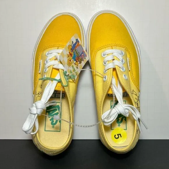 Womens VANS Authentic x Sesame Street Yellow Low Top Sneakers / Size 5