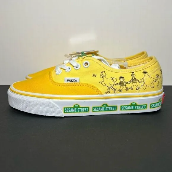 Womens VANS Authentic x Sesame Street Yellow Low Top Sneakers / Size 5