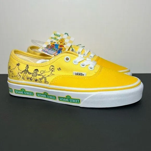 Womens VANS Authentic x Sesame Street Yellow Low Top Sneakers / Size 5