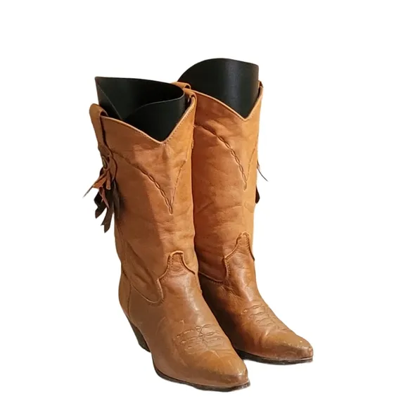 Womens Vintage Leather Cowboy Boots By Laredo/ Western Boots Boots Size 7M
