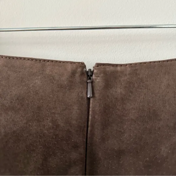 Women’s Western Brown Suede 100% Leather Midi Maxi Skirt Boho Vintage VTG Size 6