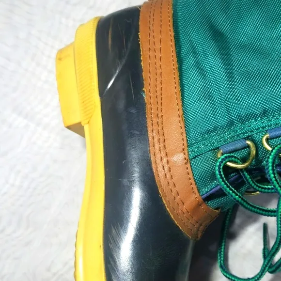 Woodstock Handcrafted Boots Thermolite Green Lace Up Vintage Dead Stock Size 10