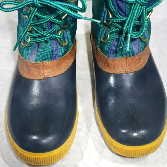 Woodstock Handcrafted Boots Thermolite Green Lace Up Vintage Dead Stock Size 10