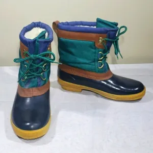Woodstock Handcrafted Boots Thermolite Green Lace Up Vintage Dead Stock Size 10