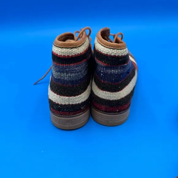 Woven Chukka Boots Women 38 Ankle Shoes Fabric Boho Artisanal &quot;Tocco Premium&quot;