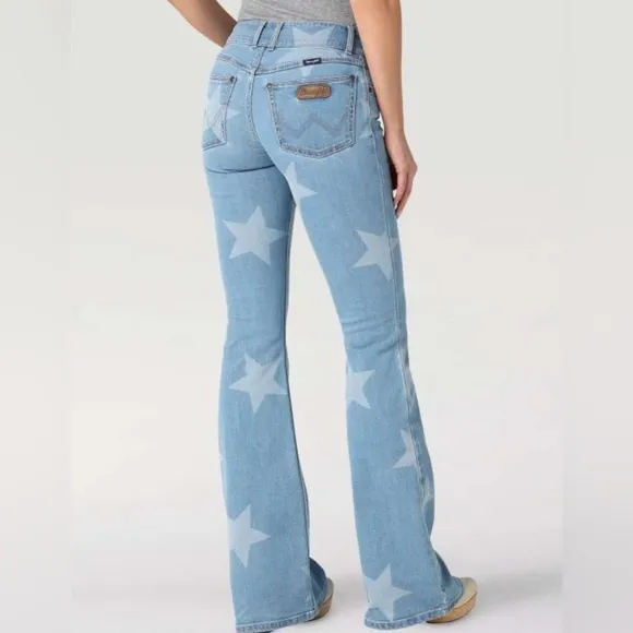 Wrangler Retro Mae Star Flare Jean in Alice Sz 28