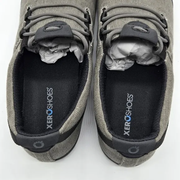 Xero Mens Hana Hemp Charcoal Barefoot Minimalist Shoes Mens Size 9.5