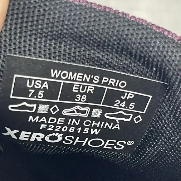 Xero Prio Women's Size 7.5 Barefoot Minimalist Running Shoes Purple EUC F