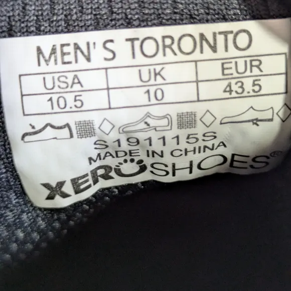 Xeroshoes Men's Toronto Shoes Sz 10.5 Minimalist Casual Comfort Black White