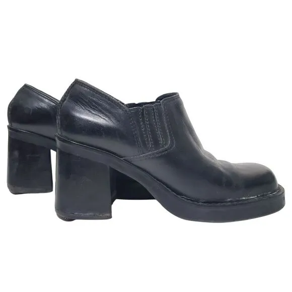 Y2K Chunky Square Toe  Mary Jane Platform Shoes Size 7.5 Womens Sam &amp; Libby