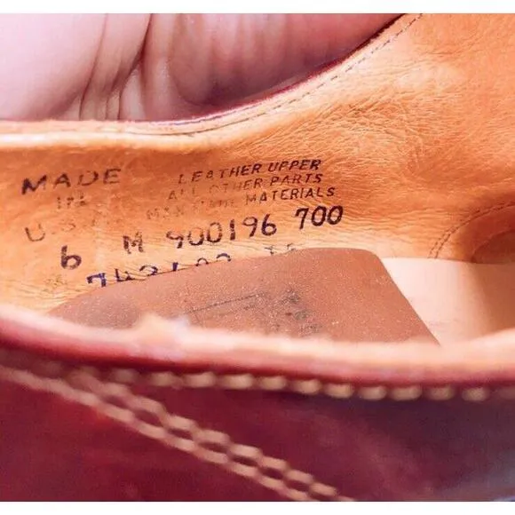 Y2K Frye Woman's Size 6 B Brown Leather Campus Lace Up Square Toe Oxford Shoes