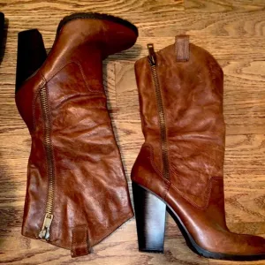 Y2k Jessica Simpson zipper cowgirl western boots coastal cowgirl spring 8 boho