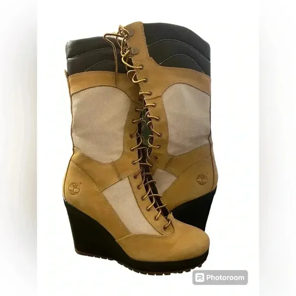 Y2K Timberland Spring Point Wedge Boots