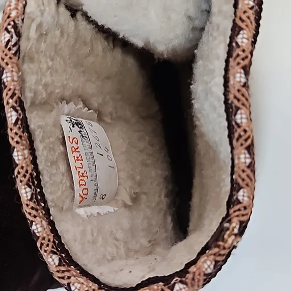 Yodelers Leather Sherpa Lined Boots Sz 8