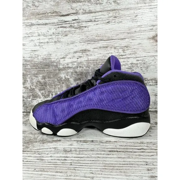 Youth Nike Air Jordan Retro 13 (PS) 'Purple Venom' Sneakers Sz 11.5C
