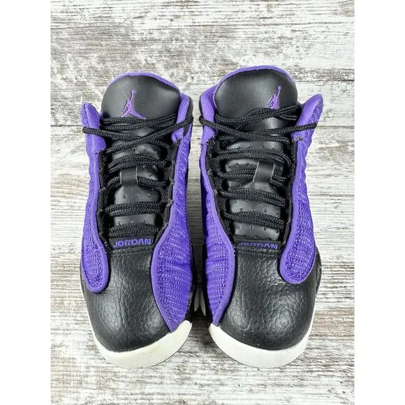 Youth Nike Air Jordan Retro 13 (PS) 'Purple Venom' Sneakers Sz 11.5C