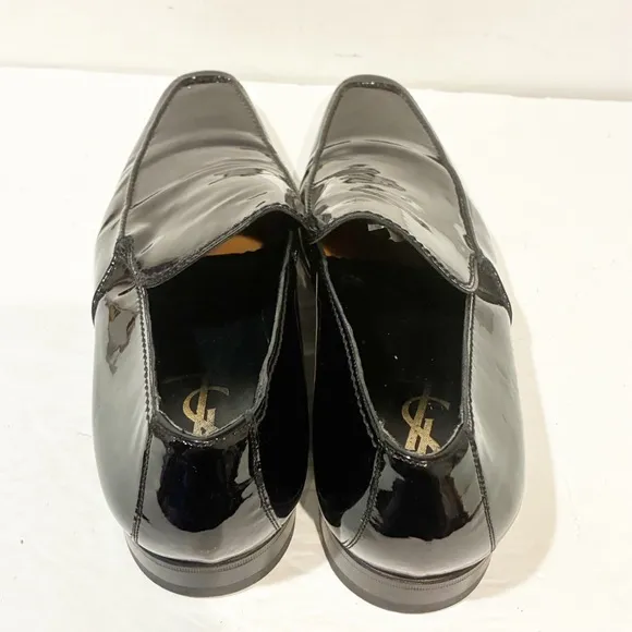 Yves Saint Laurent YSL Leather Mens Size  10 Black Patent Leather Dress Shoes