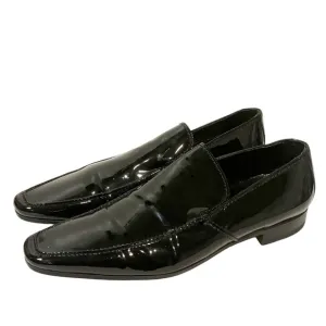 Yves Saint Laurent YSL Leather Mens Size  10 Black Patent Leather Dress Shoes