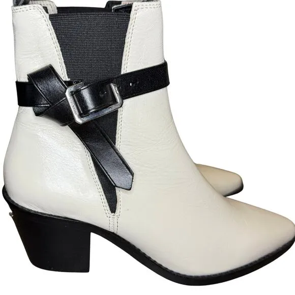 Zadig &amp; Voltaire Tyler Cecilia Boots 👢 White Patent Leather | EU 37 US 6 NIB ✨