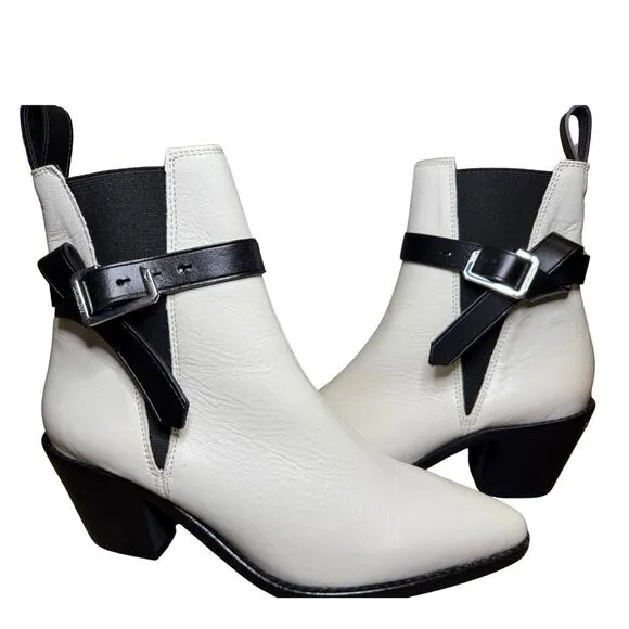 Zadig &amp; Voltaire Tyler Cecilia Boots 👢 White Patent Leather | EU 37 US 6 NIB ✨