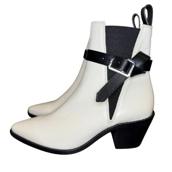 Zadig &amp; Voltaire Tyler Cecilia Boots 👢 White Patent Leather | EU 37 US 6 NIB ✨