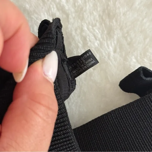 Zara Fabric High Top Black and White Minimalist SneakersSize 8