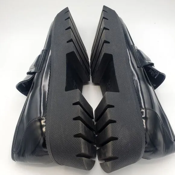 Zara Men Black loafer slip on Chunky Rubber Sole  Shoes Size 7
