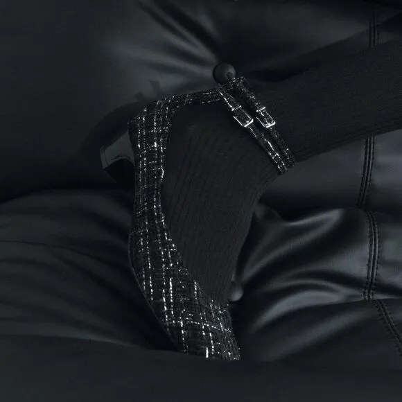 Zara heeled fabric shoes