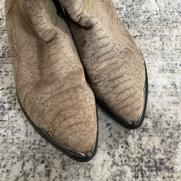 Zodiac Suede Cowboy Boots Womens 6.5 Vintage Western Cowgirl Equestrian READ