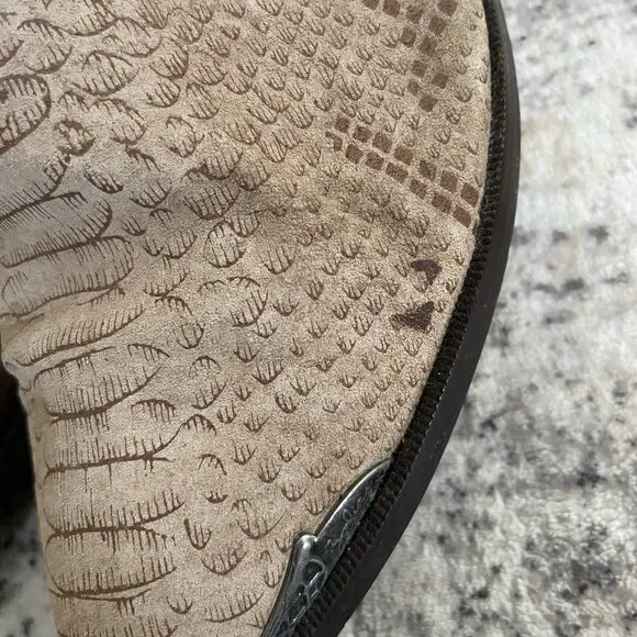 Zodiac Suede Cowboy Boots Womens 6.5 Vintage Western Cowgirl Equestrian READ