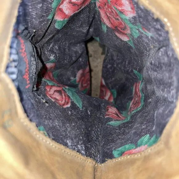 Zodiac Suede Cowboy Boots Womens 6.5 Vintage Western Cowgirl Equestrian READ