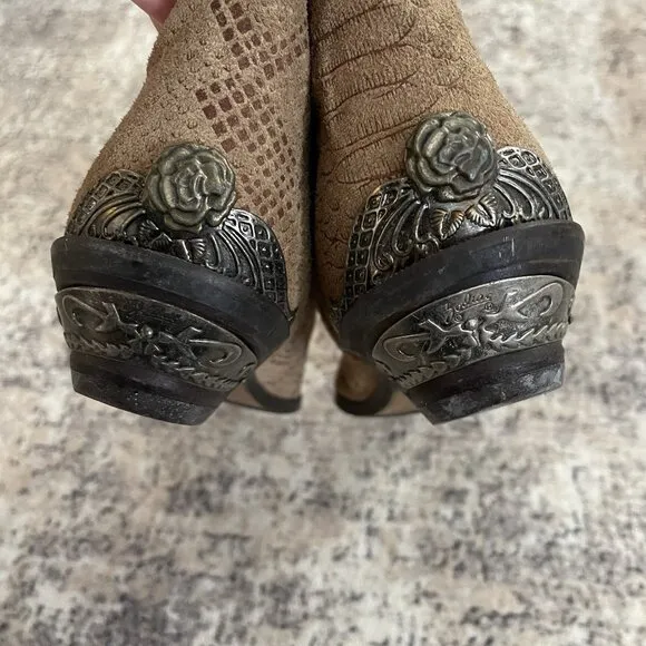 Zodiac Suede Cowboy Boots Womens 6.5 Vintage Western Cowgirl Equestrian READ