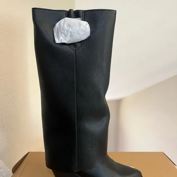 Zodiac Womens Rowena-Wings Zip Tall Western‎ Boots  Cowgirl Biker Boho Size 9