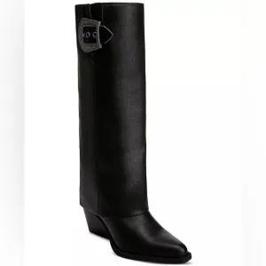 Zodiac Womens Rowena-Wings Zip Tall Western‎ Boots  Cowgirl Biker Boho Size 9