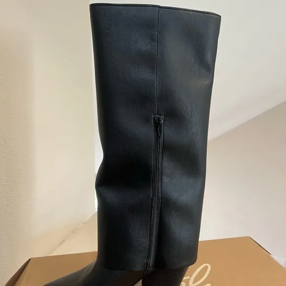 Zodiac Womens Rowena-Wings Zip Tall Western‎ Boots  Cowgirl Biker Boho Size 9