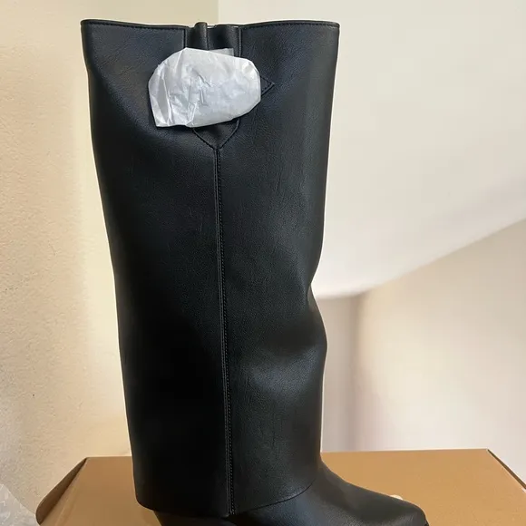 Zodiac Womens Rowena-Wings Zip Tall Western‎ Boots  Cowgirl Biker Boho Size 9