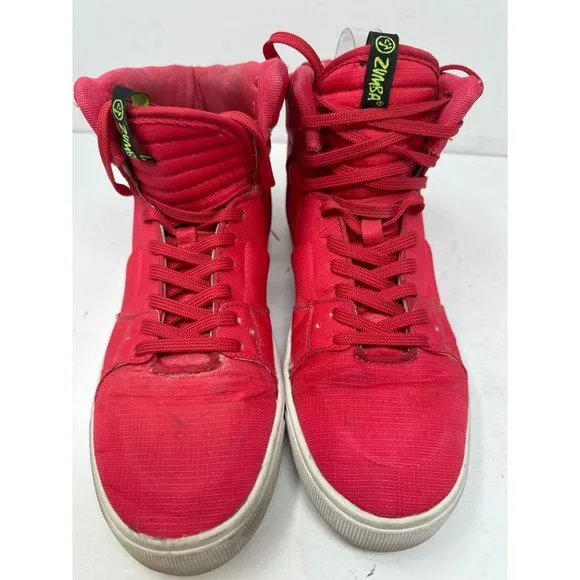 Zumba Street Classic pink High-Top with White Bottom Size 6.5 Shoes